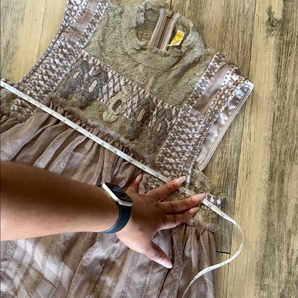 Free People Dusty Mauve Lace Trim Sleeveless Casual Dress - Picture 4 of 9